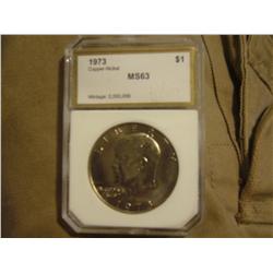 1973 MS63 Graded Ike Dollar Coin