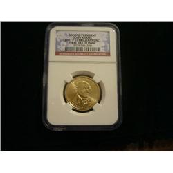 John Addams 2007-P NGC Graded Brilliant Unc $1