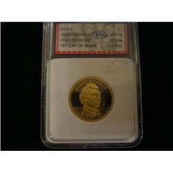 2008-S Graded James Monroe PR-70 Presidential Dollar