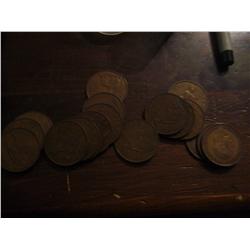 18 British Pennies 1930's-1960's