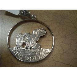 $1 Silver Eisenhower Pendant by Silversmith