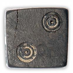 Ancient rare pair of black bone gaming dice - 1st-3rd century AD