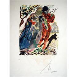 Dali - "L'Art d'Aimer d'Ovide" 1978 "Fille de Minos" Lithograph Hand Signed and Numbered by the Arti