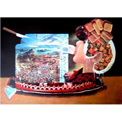 Dali "Les Pios Monoches" 1971 Lithograph with Etching.