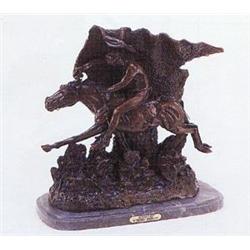 "Horsetheif" (mini) Bronze Sculpture by Frederic Remington. 9.75"H x 9.5"L x 4.5"W
