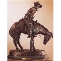"Norther" (mini) Bronze Sculpture by Frederic Remington. 9"H x 6"L x 3.5"W