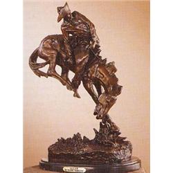 Outlaw (medium) Bronze Sculpture by Frederic Remington. 11.5"H x 9"L x 5"W