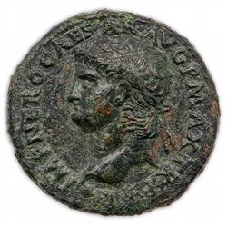 Ancient Coin - Nero AE Dupondius. HE COMMITED SUICIDE BY STABBING HIS OWN THROAT!