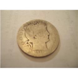 1910 Silver Barber Quarter