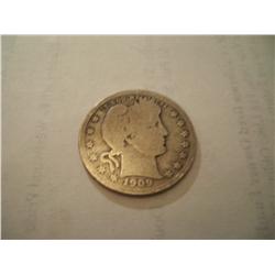 1909-S Silver Barber Half Dollar