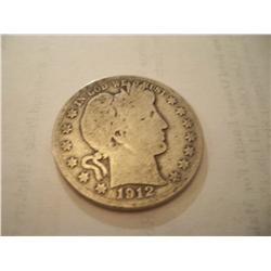 1912-S Silver Barber Half Dollar