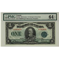 1923 $1 DC-25j #C3363070, PMG CH UNC64EPQ.