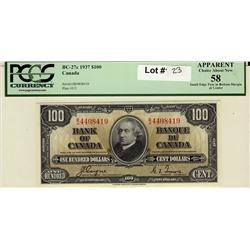 1937 $100 BC-27c B/J 4408419 PCGS 58
