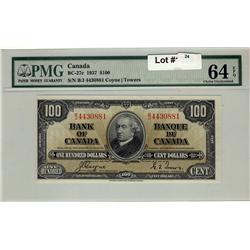 1937 $100 BC-27c B/J 4430881 PMG 64 EPQ