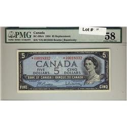 1954 $5 mod.repl. BC-39bA *I/X 0018332 PMG 58