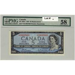 1954 $5 mod.repl. BC-39bA *V/S 0037603 PMG 58