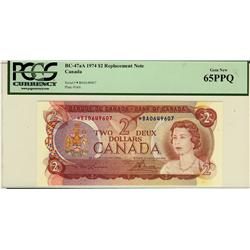 1974 $2 repl   BC47aA *BA 0649607 PCGS 65 PPQ