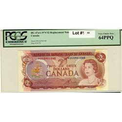 1974 $2 repl  BC47aA *UG 5901540 PCGS 64 PPQ
