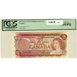 1974 $2 repl  BC47aA-i ABX 0992394 PCGS 65 PPQ
