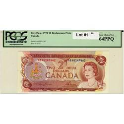 1974 $2 repl  BC47aA-i ABX 0247462 PCGS 64 PPQ