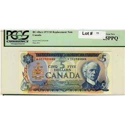 1972 $5 repl  BC48aA *CC 2983844 PCGS 65 PPQ