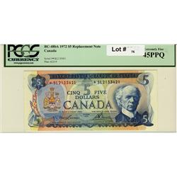 1972 $5 repl  BC48bA *SL 2133421 PCGS 45 PPQ