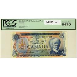 1972 $5 repl  BC48bA *SL 2141455 PCGS 40 PPQ
