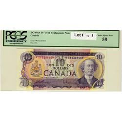 1971 $10 repl  BC49aA *DA 2389409 PCGS 58