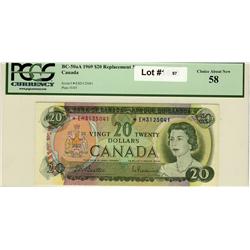 1969 $20 repl  BC50aA *EM 3125041 PCGS 58