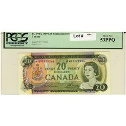 1969 $20 repl  BC50aA *WV 1179246 PCGS 53 PPQ
