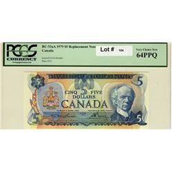 1979 $5 repl  ser. 31 BC53aA 31001950440 PCGS 64 PPQ