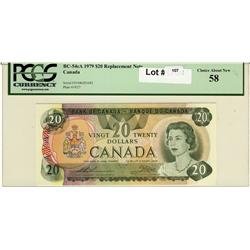 1979 $20 repl ser. 510  BC54cA 51006281642 PCGS 58