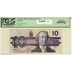 1989 $10 repl BC-57Aa ATX 2170954 PCGS 65 PPQ