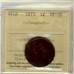 NFLD 1873 1¢ ICCS VF30