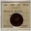 Image 1 : 1859 N9 1¢ ICCS EF40 Scratch