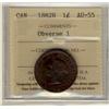 Image 1 : 1882H Obv 1 1¢ ICCS AU55