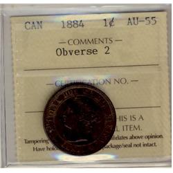 1884 Obv 2 ICCS AU55