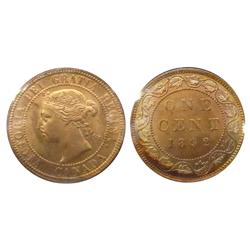 1892 1¢ ICCS MS66 Red PQ. An exceptionally attractive Victorian Large cent with intense mint frost. 