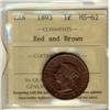 Image 1 : 1893 1¢ ICCS MS62 RB