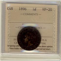1896 1¢ ICCS VF20