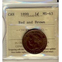 1899 1¢ ICCS MS63 RB