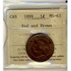 Image 1 : 1899 1¢ ICCS MS63 RB