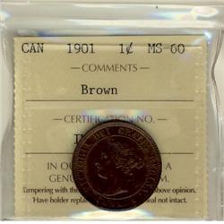 1901 1¢ ICCS MS60 BR