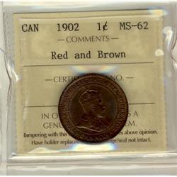 1902 1¢ ICCS MS62 RB