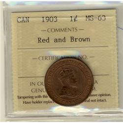 1903 1¢ ICCS MS63 RB