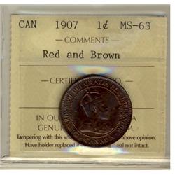 1907 1¢ ICCS MS63 RB
