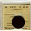 Image 1 : 1907H 1¢ ICCS VF20