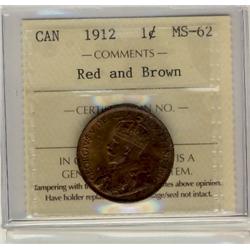 1912 1¢ ICCS MS62 RB