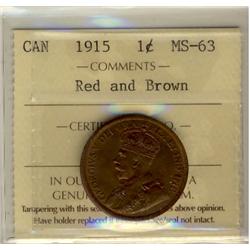 1915 1¢ ICCS MS63 RB
