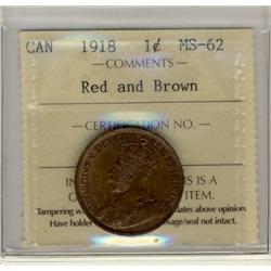 1918 1¢ ICCS MS62 RB